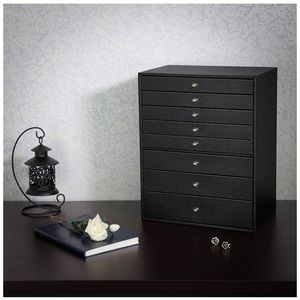 Black Leather Jewelry Box